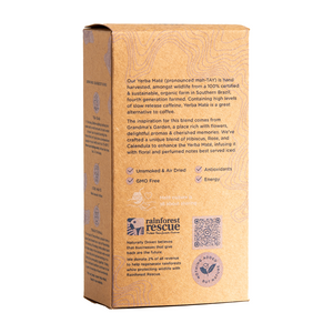Organic Grandmas Garden TEA BAGS - Yerba Maté, Hibiscus, Rose & Calendula